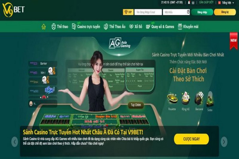 Casino V9Bet với các tựa game đặc sắc trên thị trường