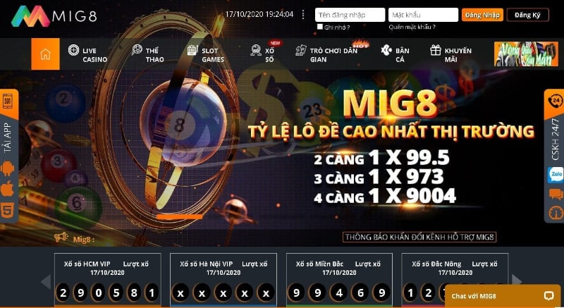 Nhà cái MIG8 được giới chơi cá cược chuyên nghiệp đánh giá cao